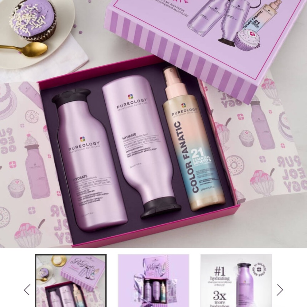 Pureology Hydrate and Color Fanatic Set - Purple and Cream